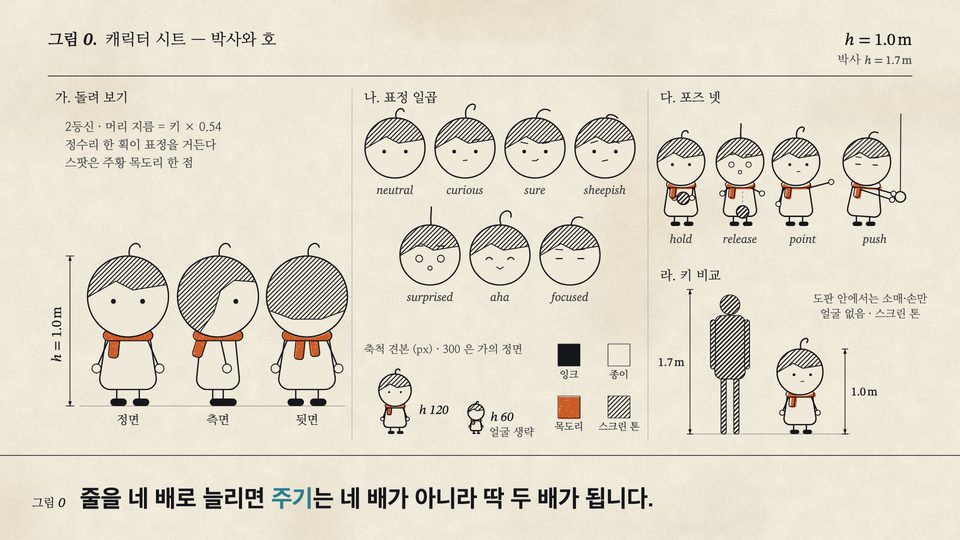 박사와 조수 캐릭터 시안 시트