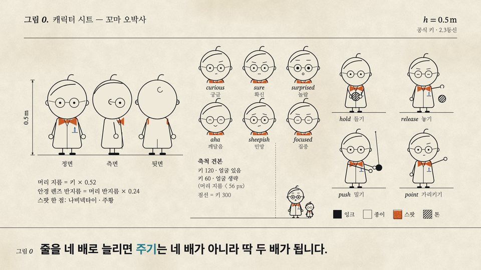 꼬마 박사 캐릭터 시안 시트