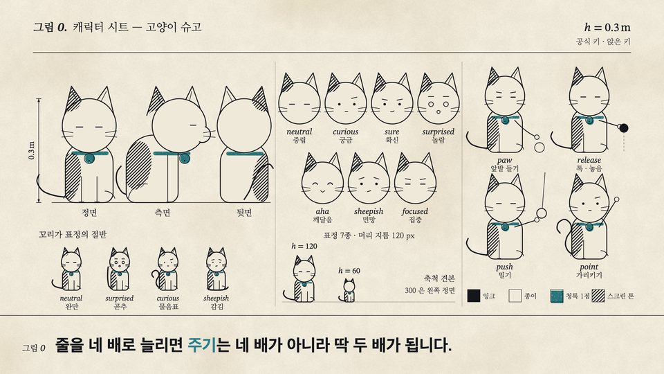 고양이 캐릭터 시안 시트